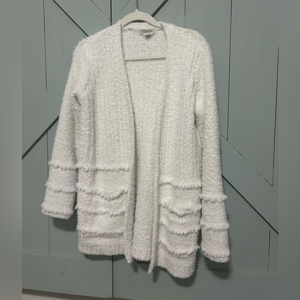 Barefoot Dreams Cozy Chic White Women's Sweater - Picture 3 of 6
